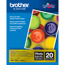 Brother Premium Photo Paper Glossy 69lb Letter 8-1/2" x 11" 20/pkg