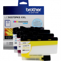 Brother INKvestment Inkjet Cartridge LC30373PKS XXL Cyan, Magenta, Yellow 3/pkg