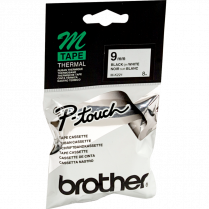 Brother&reg; P-Touch&reg; M Tape 3/8" Black on White