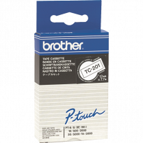 Brother&reg; P-Touch&reg; TC Tape 1/2" Black on White