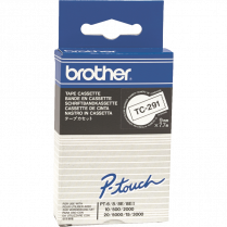 Brother&reg; P-Touch&reg; TC Tape 3/8" Black on White