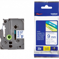 Brother&reg; P-Touch&reg; TZ Tape 3/8" Blue on White