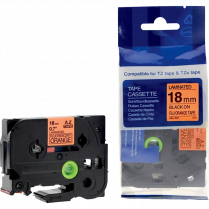 Brother&reg; P-Touch&reg; TZe Tape 3/4" Black on Fluorescent Orange