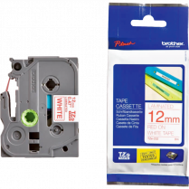 Brother&reg; P-Touch&reg; TZ Tape 1/2" Red on White