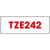 Brother&reg; P-Touch&reg; TZ Tape 3/4" Red on White