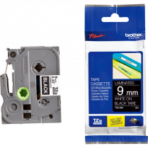 Brother&reg; P-Touch&reg; TZe Tape 3/8" White on Black