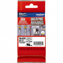 Brother&reg; P-Touch&reg; TZeS Industrial Tape 1/2" Black on White