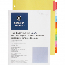 Business Source Index Dividers Colours 8 Tabs