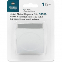Business Source Nickel Plated Magnetic Clip 2-1/4"