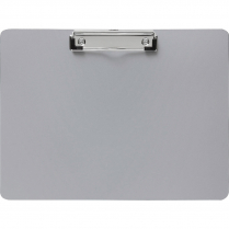 Business Source Landscape Plastic Clipboard Letter Silver