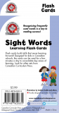 Canadian Curriculum Sight Words Flash Cards