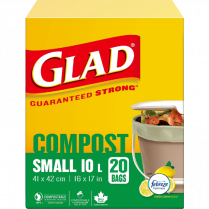 Glad&reg; Compostable Bags Small 20 bags/box