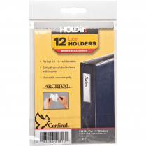 Cardinal&reg; HOLDit!&reg; Self-Adhesive Label Holders 1" x 3" 12/pkg