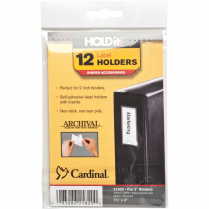 Cardinal&reg; HOLDit!&reg; Self-Adhesive Label Holders 1-3/8" x 3" 12/pkg