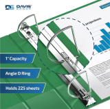 Davis Group&reg; Essential D-Ring Binder 1" Green