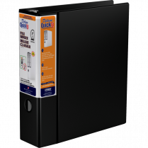 Davis Group Deluxe QuickFit&reg; Heavy Duty D-Ring File Binder 3" Black