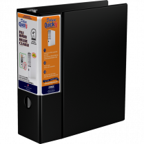Davis Group Deluxe QuickFit&reg; Heavy Duty D-Ring File Binder 4" Black