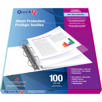 Davis Group QuickFit&reg; Non-Glare Sheet Protectors 2 mil Letter Size 100/box