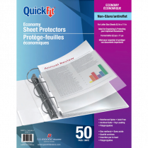 Davis Group QuickFit&reg; Non-Glare Sheet Protectors 2 mil Letter Size 50/box