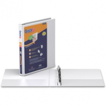 Davis Group QuickFit&reg; View Round Ring Junior Binder 5/8" White