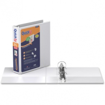 Davis Group QuickFit&reg; View Round Ring Junior Binder 1-1/2" White