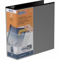 Davis Group QuickFit&reg; View D-Ring Binder 3" Black