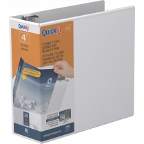 Davis Group QuickFit&reg; View D-Ring Binder 4" White