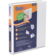 Davis Group QuickFit&reg; View Round Ring Binder 1" White