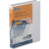 Davis Group QuickFit&reg; View Round Ring Binder 1" White