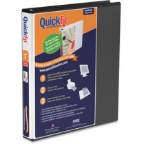 Davis Group QuickFit&reg; View Round Ring Binder 1" Black
