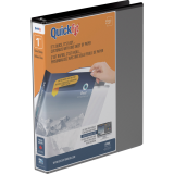 Davis Group QuickFit&reg; View Round Ring Binder 1" Black