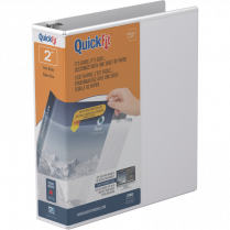 Davis Group QuickFit&reg; View Round Ring Binder 2" White
