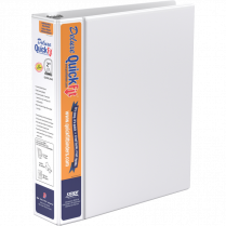 Davis Group Deluxe QuickFit&reg; Heavy Duty View Quickload D-Ring Binder 2" White