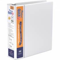 Davis Group Deluxe QuickFit&reg; Heavy Duty View Quickload D-Ring Binder 3" White