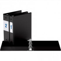 Davis Group&reg; Note Size Round Ring Binder 8-1/2x5-1/2" - 2" Capacity Black