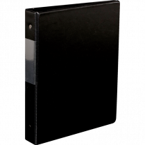 Davis Group&reg; Note Size Round Ring Binder 9-1/2x6" - 1" Capacity Black