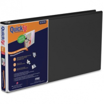 Davis QuickFit Round Ring Legal Binder 1" Black