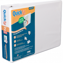 Davis Group Deluxe QuickFit&reg; Heavy Duty Spreadsheet View Round Ring Binders Letter 1" White