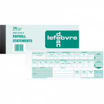 Dean Payroll Statement Pad 1 Statement/Sheet 100 Shts English