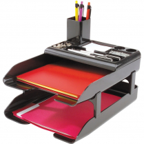 Deflecto Corporate Letter Size Desk Tray Set