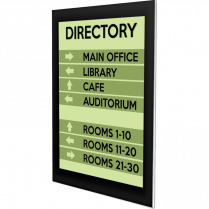 Deflecto&reg; Superior Image Black Border Wall Mount Sign Holder 8-1/2x11