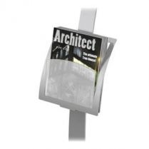 Deflecto&reg; Contemporary Sign Stand Add-on Pocket Silver
