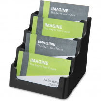 Deflecto Business Card Display 4-tier