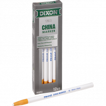 Dixon&reg; Phano&reg; Dry China Markers White 12/box