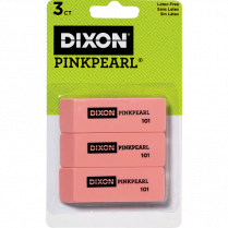 Dixon&reg; Pink Pearl&reg; Erasers 3/pkg