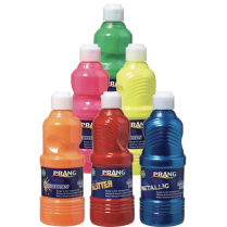 Prang&reg; Ready-To-Use Tempera Paint 473ml Assorted Fluorescent Colours 6/box