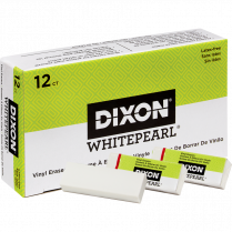 Dixon&reg; White Pearl&reg; Vinyl Eraser Large 12/box