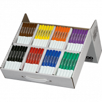 Prang&reg; Classroom Pack Washable Markers Classic Colours 200/cse