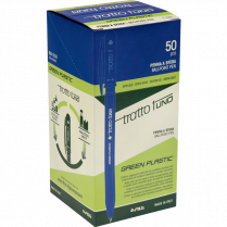Dixon&reg; Tratto 1 Uno Green Plastic Retractable Ball Point Pens Medium Blue 50/box