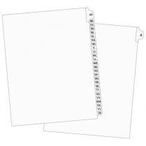 Legal Index Tabs White 'O' 25/PK